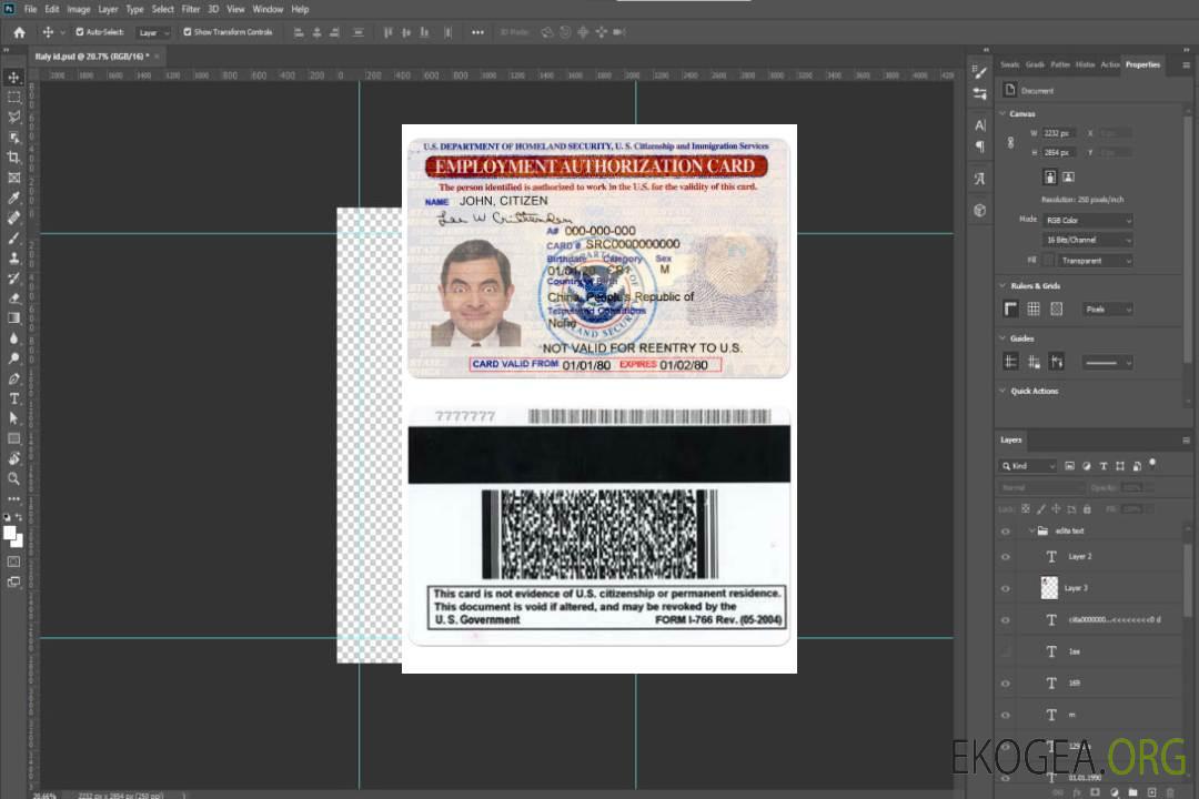 Carte d'autorisation de travail aux ÉTATS-UNIS template Carte d'autorisation de travail aux ÉTATS-UNIS template